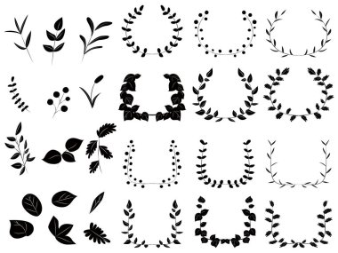 Basit bitki yaprakları tek renkli