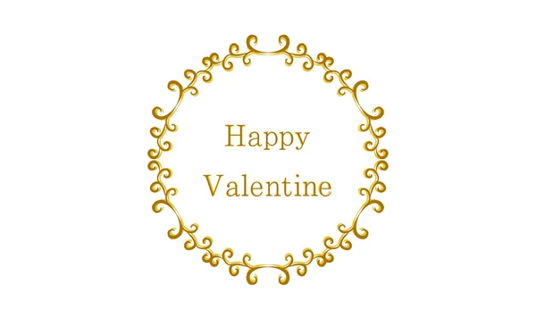 Frame Materiaal Luxe Elegante Gotische Frame Happy Valentine — Stockvector