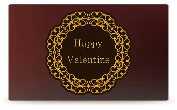 Material Del Marco Marco Gótico Lujoso Elegante Feliz San Valentín — Vector de stock