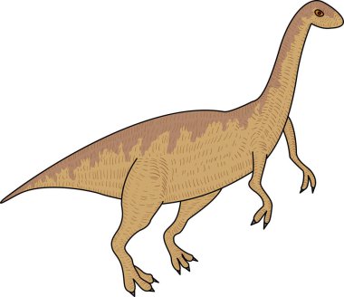 Dinozor Eoraputor, elle çizilmiş.