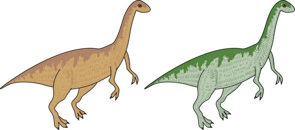 Dinossauro Eoraputor Desenhado Mão —  Vetores de Stock