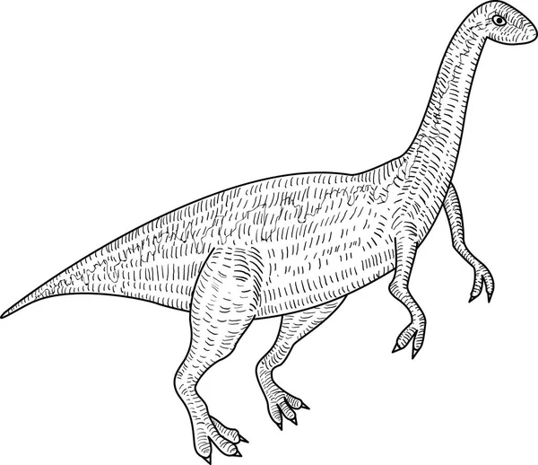 Dinosaurus Eoraputor Ručně Kreslený — Stockový vektor