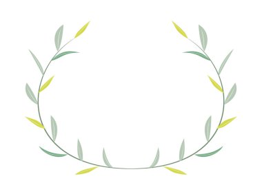 Yeşil yaprak çerçeve malzeme