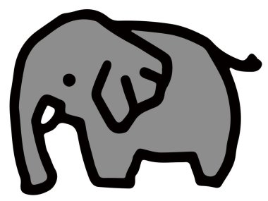 Basit ve şirin fil çizimi