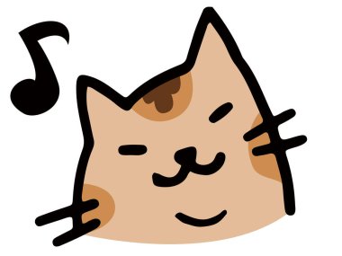 Basit ve sevimli kedi çizimi