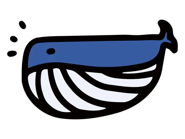 シンプルでかわいいジンベエザメのイラスト — ストックベクタ