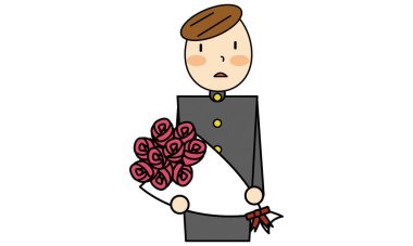 Mezuniyet çocuğu deseni, analog lezzet çizimi.