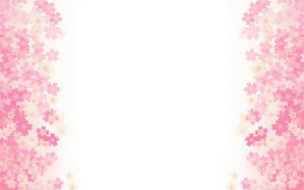 Spring Background Material Cherry Blossom Frame Background Left Right — Stock Vector