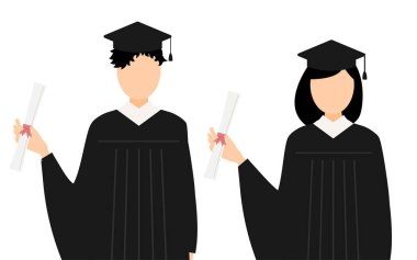 Diplomalı önlüklü öğrenciler