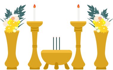 Cenaze törenlerinde kullanılan Budist sunakları, 5 bacak.