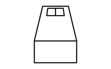 Siyah beyaz cenaze ikonu, tabut.