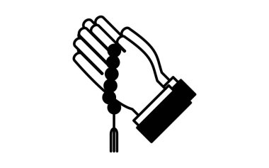 Siyah ve beyaz cenaze ikonu, ibadet et