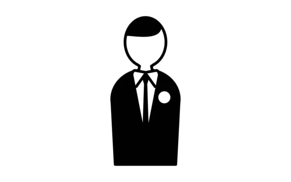 Icono Funerario Blanco Negro Personal Ceremonial — Vector de stock