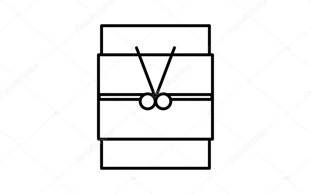Black and white funeral icons, gifts