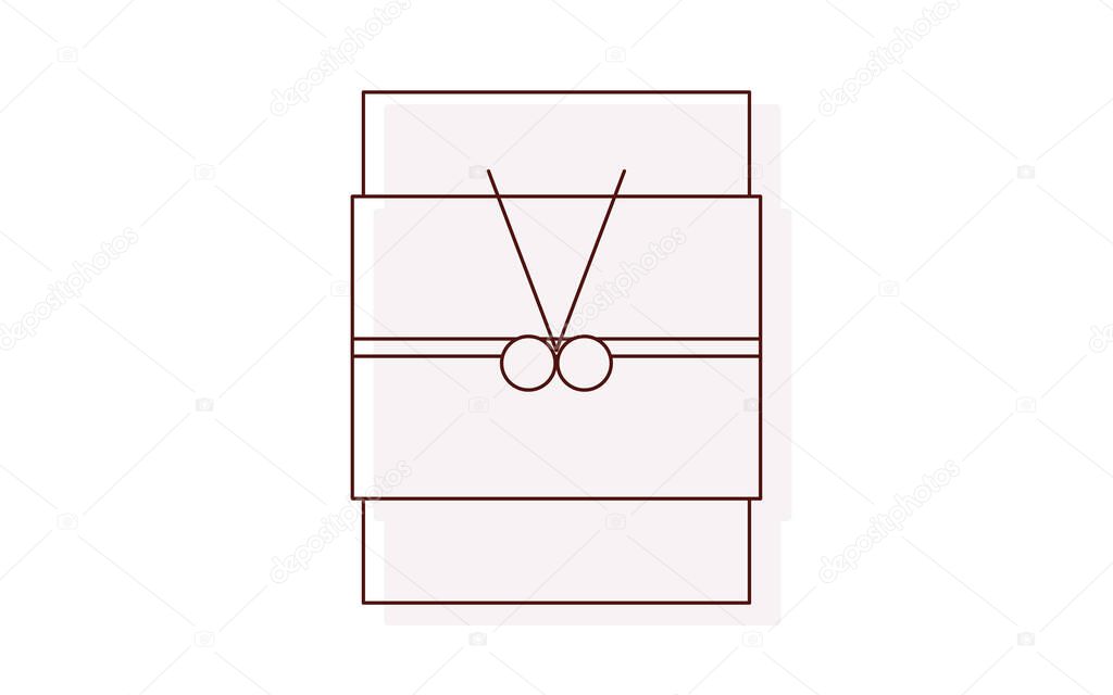 Thin line funeral icons, gifts