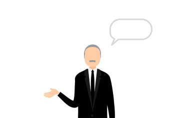 Yas tutan kıdemli adam, sohbet.