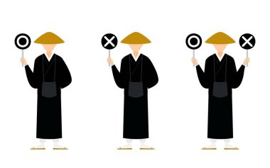 Budist keşiş pozu, tüm vücut.