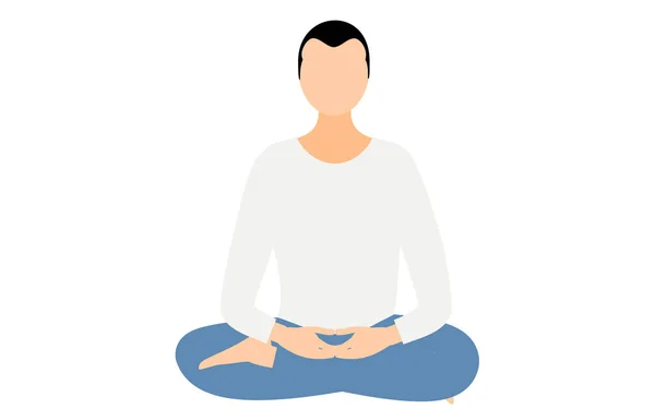 Mindfulness Personas Que Hacen Meditación Maitreya Medio Coronado — Archivo Imágenes Vectoriales