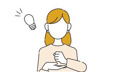 Yüzsüz poz, kadın vücudunun üst kısmı, ikna olmuş.