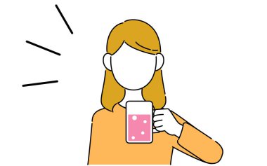 Yüzsüz poz, kız öğrencinin üst vücudu, bira.