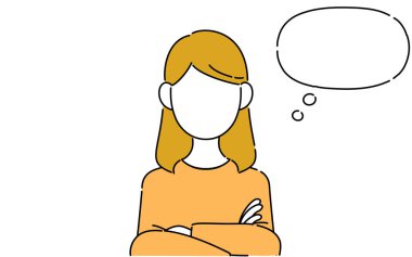 Yüzsüz poz, kız öğrencinin üst vücudu, kolları bağlı.