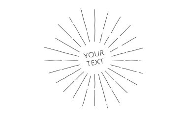 Gevşek çizgiler, el yazısı yoğunlaştırılmış çizgiler, güneş patlaması.