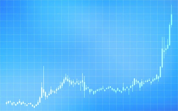 Gráficos Velas Utilizados Para Acciones Forex Criptomonedas Ascendente Fondo Azul — Archivo Imágenes Vectoriales