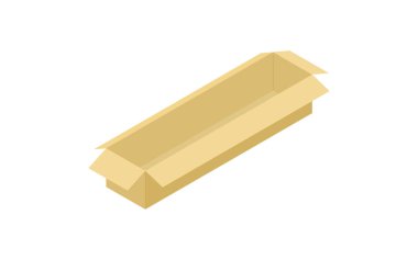 Açık ağızlı, uzatılmış bir karton çizimi.