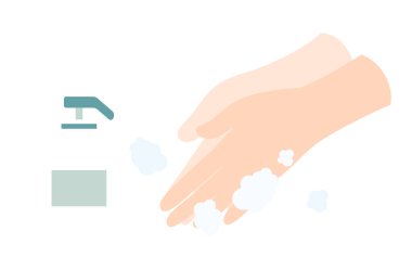 Köpüren sabunla el yıkama.