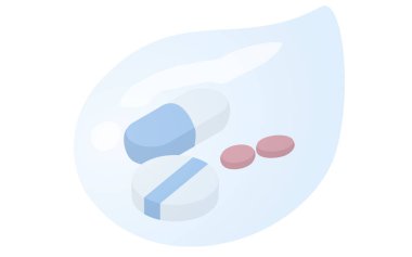 İlaç imgesi, ilaç jölesi, izometrik...