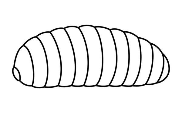 Larvas Insectos Que Pueden Ser Comidos Por Insectos — Vector de stock