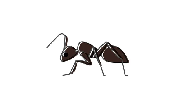 Fourmis Insectes Qui Peuvent Être Mangés Par Les Insectes — Image vectorielle