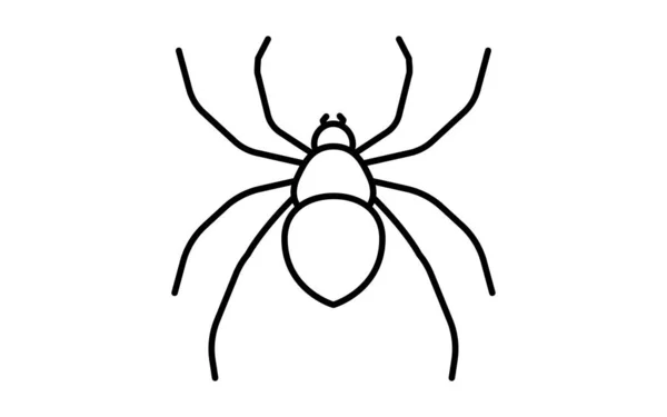 Simple Icon Unpleasant Pest Spider — Stock Vector