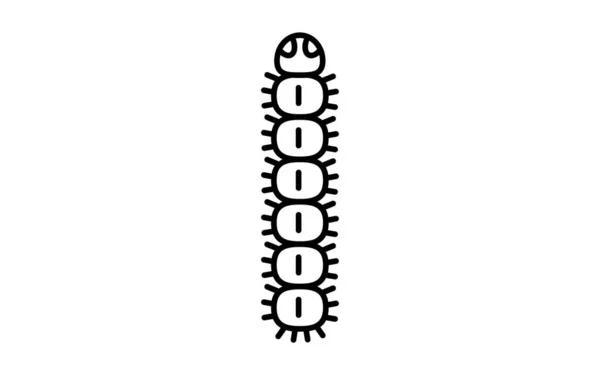 Caterpillar Simple Icon Unpleasant Pests — Stock Vector