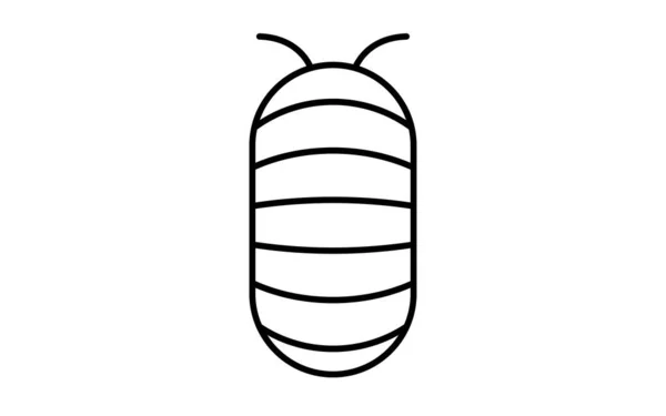 Tatsız Bir Baş Belasının Basit Bir Simgesi Bir Hap Böceği — Stok Vektör