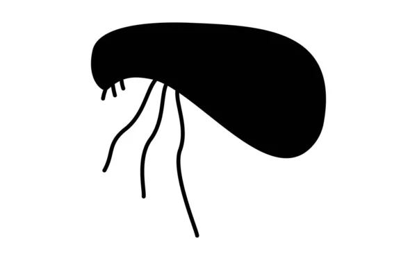 跳蚤是令人不快的害虫的简单象征 — 图库矢量图片