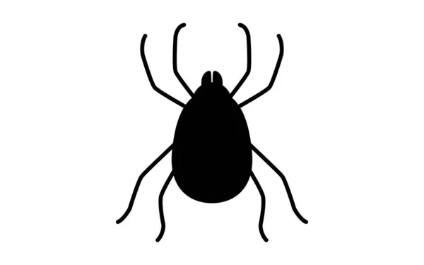Simple Icon Unpleasant Pest Tick — Stock Vector