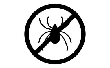 Böcekleri ve örümcekleri yok etmek için basit bir simge.