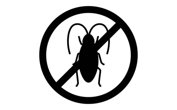 ゴキブリ 害虫駆除のための簡単なアイコン — ストックベクタ