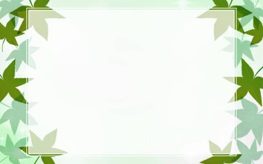 Yazın başlarında mavi sonbahar yaprakları arkaplan ve kopyalama alanı