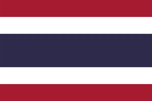 Flaga Narodowa Świata Tajlandia — Wektor stockowy