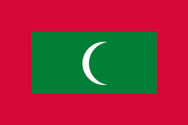 Bandiera Nazionale Del Mondo Maldive — Vettoriale Stock