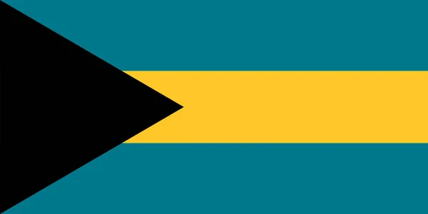 Nationale Vlag Van Wereld Bahama — Stockvector