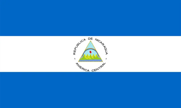 Bandeira Nacional Mundo Nicarágua — Vetor de Stock