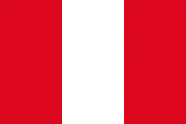 National Flag World Peru — Stock Vector