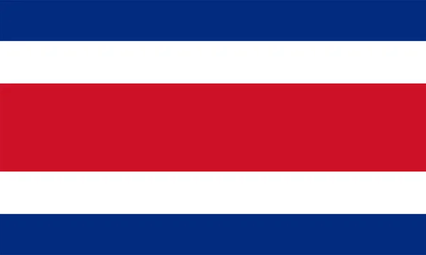 Nationale Vlag Van Wereld Costa Rica — Stockvector