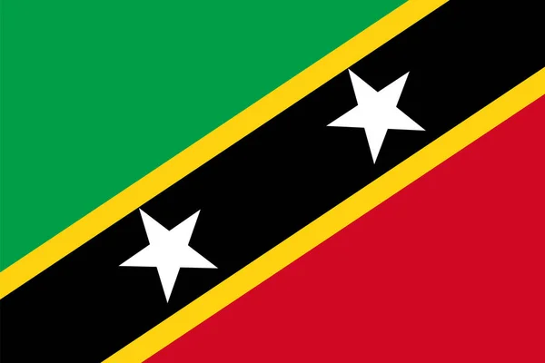 Nationale Vlag Van Wereld Saint Kitts Nevis — Stockvector