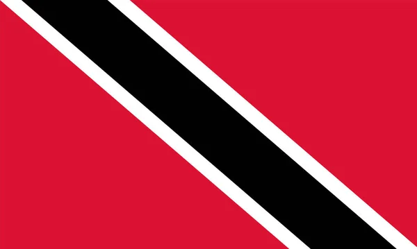 Nationale Vlag Van Wereld Republiek Trinidad Tobago — Stockvector