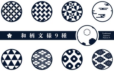 Geleneksel 9 Japon şablonu.