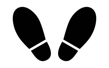 60 derece açık bir ayak izinin silueti